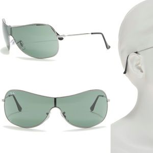 NEW Ray Ban 132 mm shield sunglasses - gunmetal